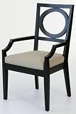 Deco Arm Chair Beigemicrofiber Dark Brown