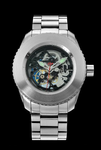 Android Men's Maxjet Skeleton Automatic Stainless Steel Bracelet Watch