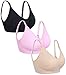 Aucou 3PACK Womens Seamless Nursing Bra Bralette