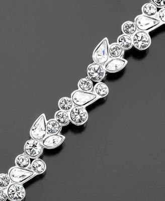Givenchy Silvertone Crystal Bracelet