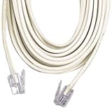 GE TL96118 Phone Line Cord  (25 ft, Ivory, 4-conductor)