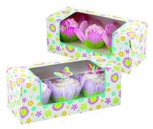 Wilton Garden Flowers Cupcake Boxes - Garden Flowers - Holds 3