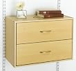 Rubbermaid 3E30 Configurations 2 Drawer Hanging Unit, Maple
