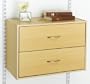 Rubbermaid 3E30 Configurations 2 Drawer Hanging Unit, Maple