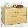 Rubbermaid 3E30 Configurations 2 Drawer Hanging Unit, Maple
