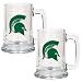 Michigan State Spartans NCAA 2pc 15oz Glass Tankard Set by Great American Products