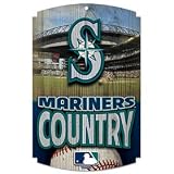 Seattle Mariners Wood Sign Graphics Antique Matte Finish Laminate Top Durability