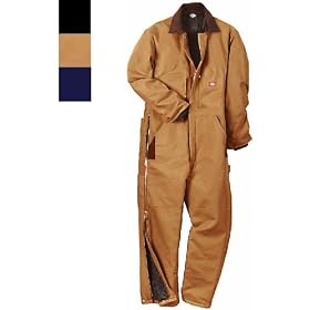 Insulated Coverall - Duck, Brown, 30 32 Waist x 30 Regular (Small) by Dickies