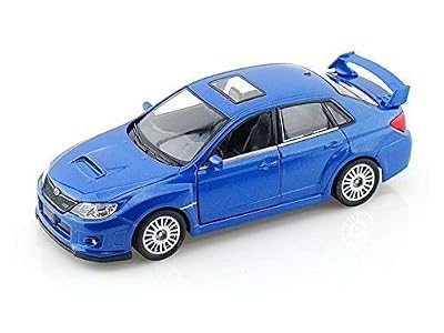 Subaru WRX STI 1/36 Scale BLUE Diecast CAR model Pull back action
