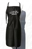 Black I Lick the Batter Off of Beaters Embroidered Apron