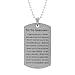 Men's Stainless Steel Dog Tag with 10 Commandments, 22