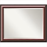 Amanti Art Cambrige Mahogany Wall Mirror, Extra Large