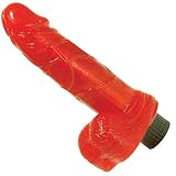 Purple Jelly Vibrating 5 Inch Ballsy Dildo Dong