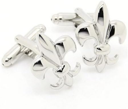 Silver Color Fleur-De-Lis Cufflinks