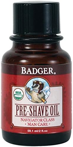 Badger Company, Organic, Pre-Shave Oil, Navigator Class, Man Care, 2 fl oz (59.1 ml)