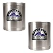 Colorado Rockies MLB 2pc Stainless Steel Can Holder Set- Primary Logo by Great American Products