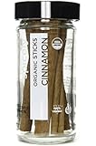 Spicely Organic Cassia Cinnamon Sticks - Glass Jar - Gluten Free - Non GMO - Vegan - Kosher