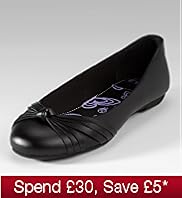 Scuff Resistant Knot Ballet School Shoes