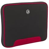 Techair - AIRTANZ0309FR - Housse avec doublure anti-rayures en N&eacute;opr&egrave;ne pour Ordinateur portable 13" - Noir / Rouge