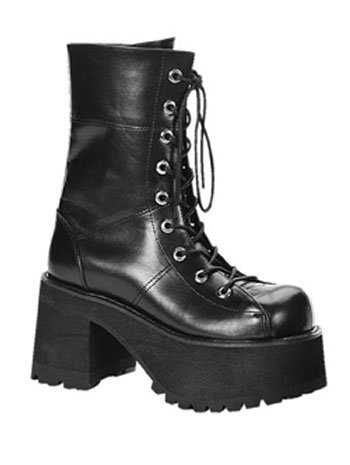 Black Platform Lace Up - 8