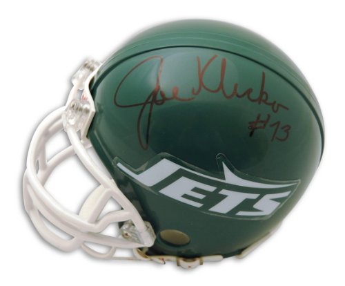 Joe Klecko New York Jets Throwback Mini Helmet Autographed - Autographed NFL Mini Helmets