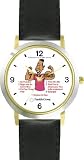 All of THE 7 HABITS #2 - Black Youth (English Text) - DELUXE TWO-TONE WATCH from THE 7 HABITS - WATCH COLLECTION BY WATCHBUDDY&reg; - Arabic Numbers - Black Leather Strap-Size-Women's Size-Small
