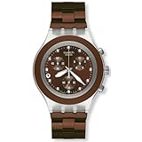 Swatch Men's FULL BLOODED SVCK4042AG Brown Stainless-Steel Quartz Watch with Brown Dial