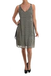 V-neck Chiffon Chevron Print Geometric Print Sheer Gathered  Dress