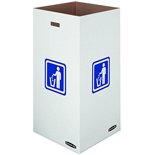 Bankers Box Large Trash and Recycling Corrugated Bin, 50 Gallon, 1 Each (7320201)