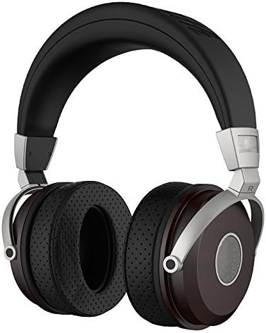 Hpjoy Premium Genuine Wood Headphones Over-ear Noise Cancelling Stereo Natural Audio Surround Sound Extremely Soft Earpads Headset Suit for Kids Girls Men and Women