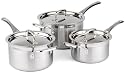 Le Creuset 3-Ply Stainless Steel 3 Piece Saucepan Set