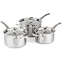 Le Creuset 3-Ply Stainless Steel 3 Piece Saucepan Set
