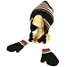 Winter Boys 2-4 Knit Dinosaur Ski Trapper Beanie Hat with Mittens Gloves Set Black