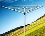 LARGE 50mtr ROTARY WASHING LINE KIT. IDEAL FOR LARGE FAMILIES. COMPLETE WITH FREE ZIPPED COVER AND H/D METAL GROUND SPIKE