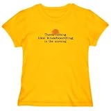 There's nothing like Kneeboarding in the morning Sports Womens T-Shirt (Yellow, Sizes X-Small - XXX-Large)