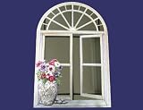 Arched Mirror with Toile Vase