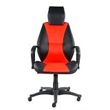 シグマAPO バッケトシートチェア ブラック&レッド SB-C05KR (ヘッドレスト付ハイバック仕様)