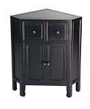 Suchow Corner Cabinet (Antique Black) (30"H x 23.5"W x 16"D)
