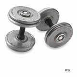 Hampton Fitness Gray Pro-Style Dumbbells - Pair