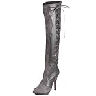 [マグリット] MAGRIT サイドレースアップロングブーツ