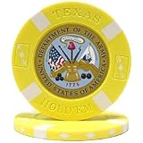 U.S. ARMY Seal on Yellow Big Slick Texas Hold'em Poker Chip