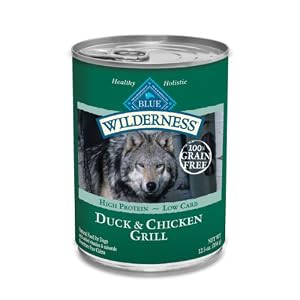 Blue Buffalo Wilderness Grain Free Canned Dog Food, Duck and Chicken Grill (Pack of 12 12.5-Ounce Cans)