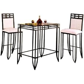 Matrix Bar Table With Glass Inlay by Bar Stools