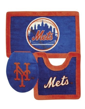 New York Mets 3 Piece Bath Rug Set