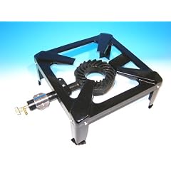 Hockerkocher Vierfuss 9,5 KW, 50mbar, 1/4", Gaskocher, Kocher, incl. 1,5 Meter Schlauch und Druckminderer