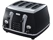 De'Longhi Icona CTO4003.BK 4-Slice Toaster, Black