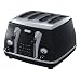 De'Longhi Icona CTO4003.BK 4-Slice Toaster, Black