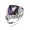 10MM Cushion Cut Natural Mystic Topaz Ring In Sterling Silver 3 CT In Size 7 (Available In Sizes 5-9)
