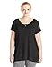 Just My Size Women's Plus-Size Chiffon Trim Tunic