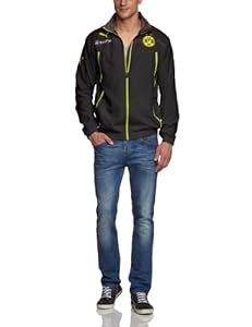 PUMA Herren Jacke BVB Woven Jacket with Sponsor Logo, Black-Dark Gray Heather, XL, 745028 01